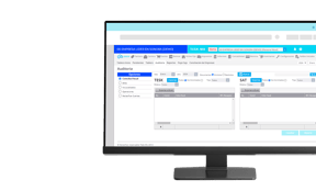 Computadora utilizando el módulo de auditoría del software contable Tesk.mx